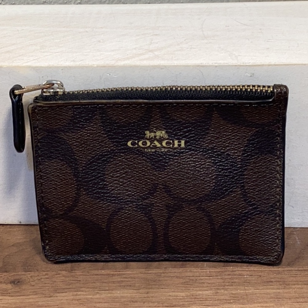 Coach Signature Canvas ID / Card holder